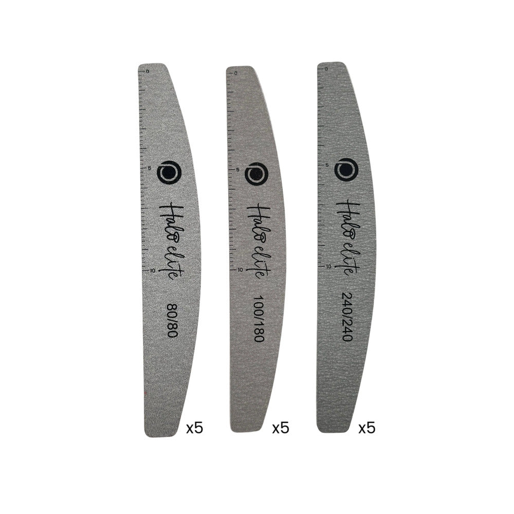 Halo Elite Nail Files - Mixed Zebra 15pk
