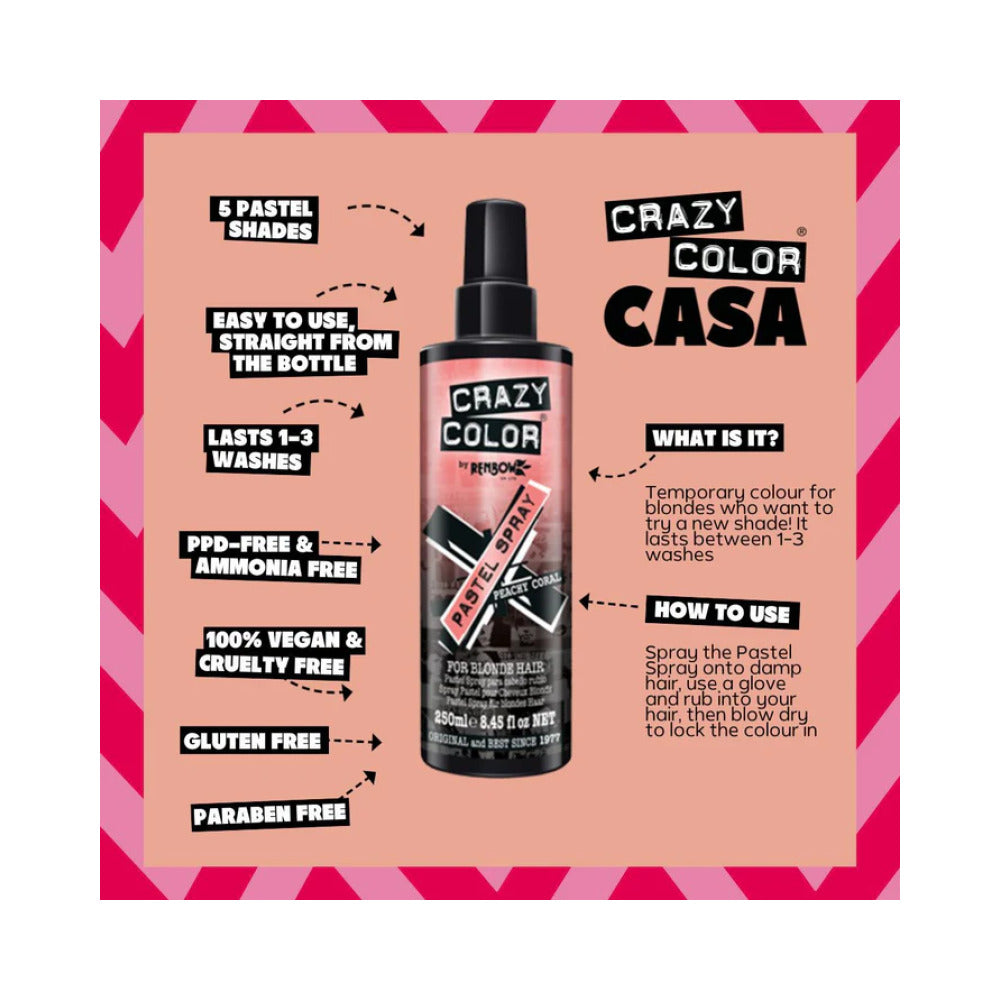 Crazy Color Pastel Spray - Peachy Coral