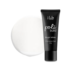 Halo PoliBuild Precision Gel Bright White 40g - Highly Pigmented Acrylic & Hard Gel