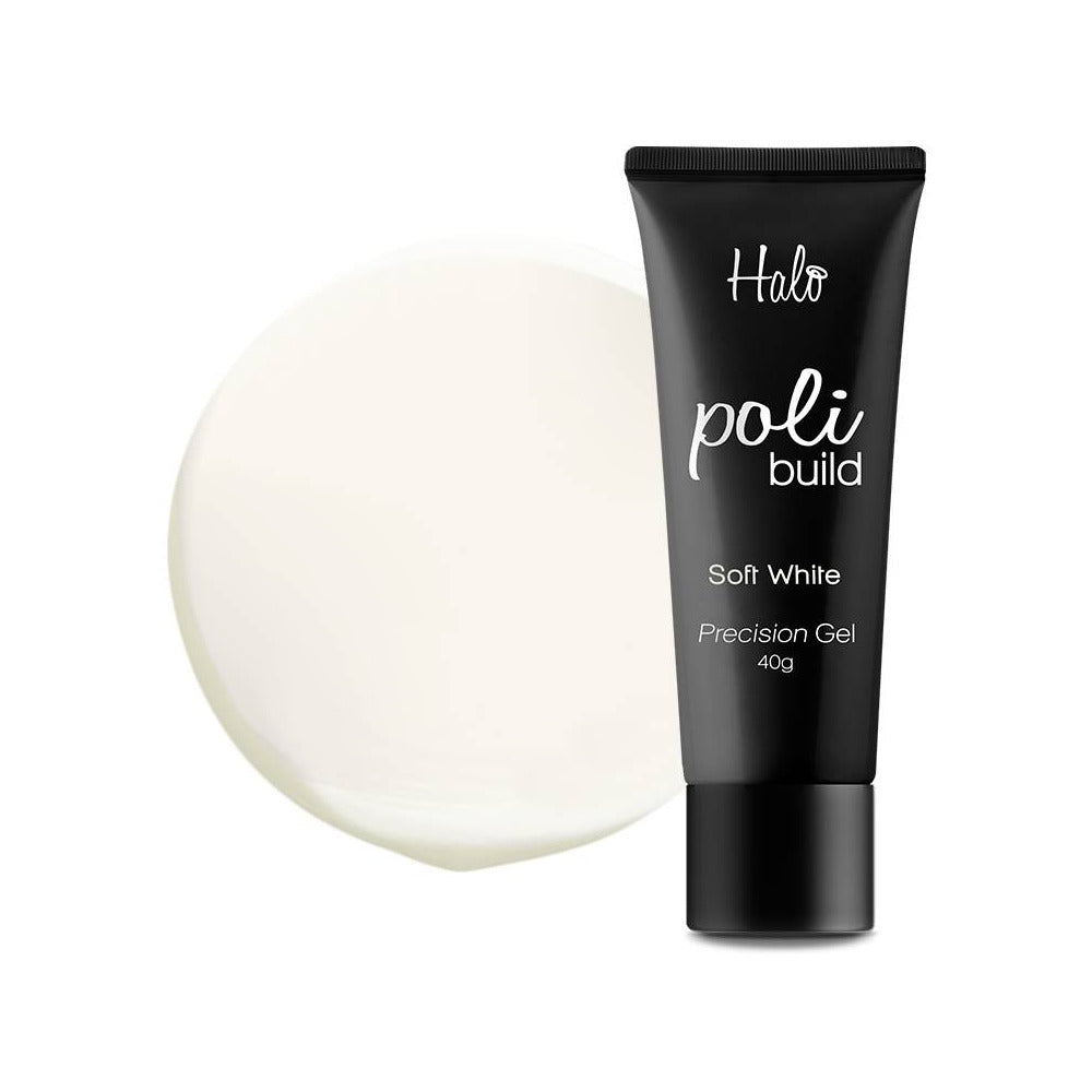 Halo PoliBuild Precision Gel Soft White 40g - Acrylic & Hard Gel Nail Enhancement System