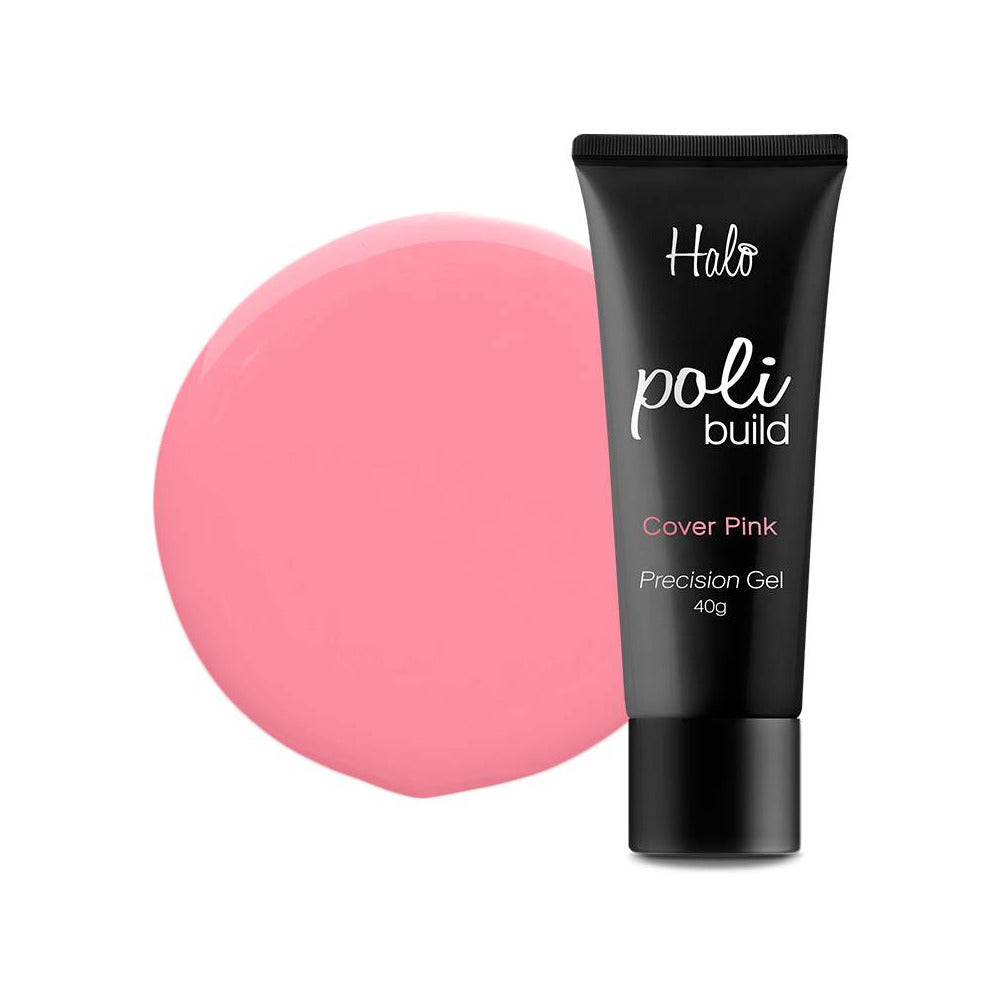 Halo PoliBuild Precision Gel Cover Pink 40g - Acrylic & Hard Gel Nail Enhancement System
