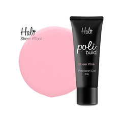 Halo PoliBuild Precision Gel Sheer Pink 40g - Acrylic & Hard Gel Nail Enhancement System