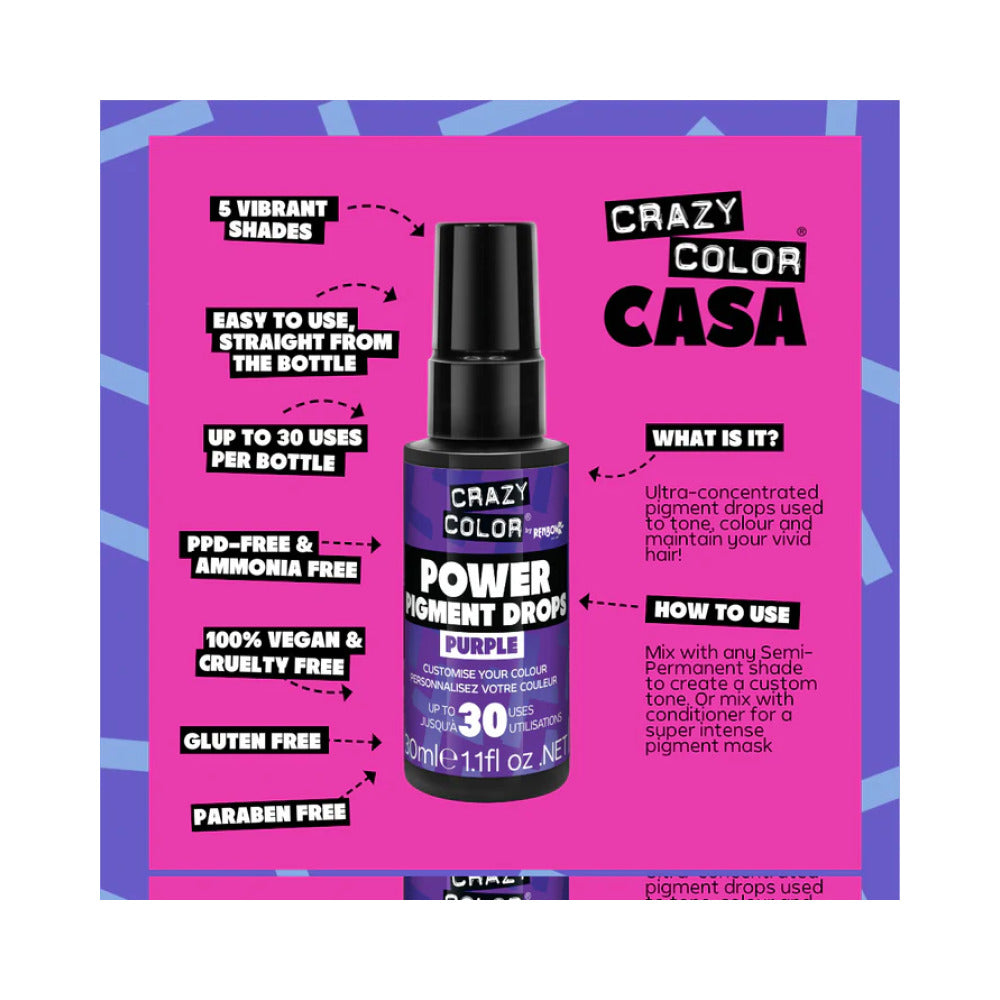 Crazy Color - Pure Pigment Drops - Purple