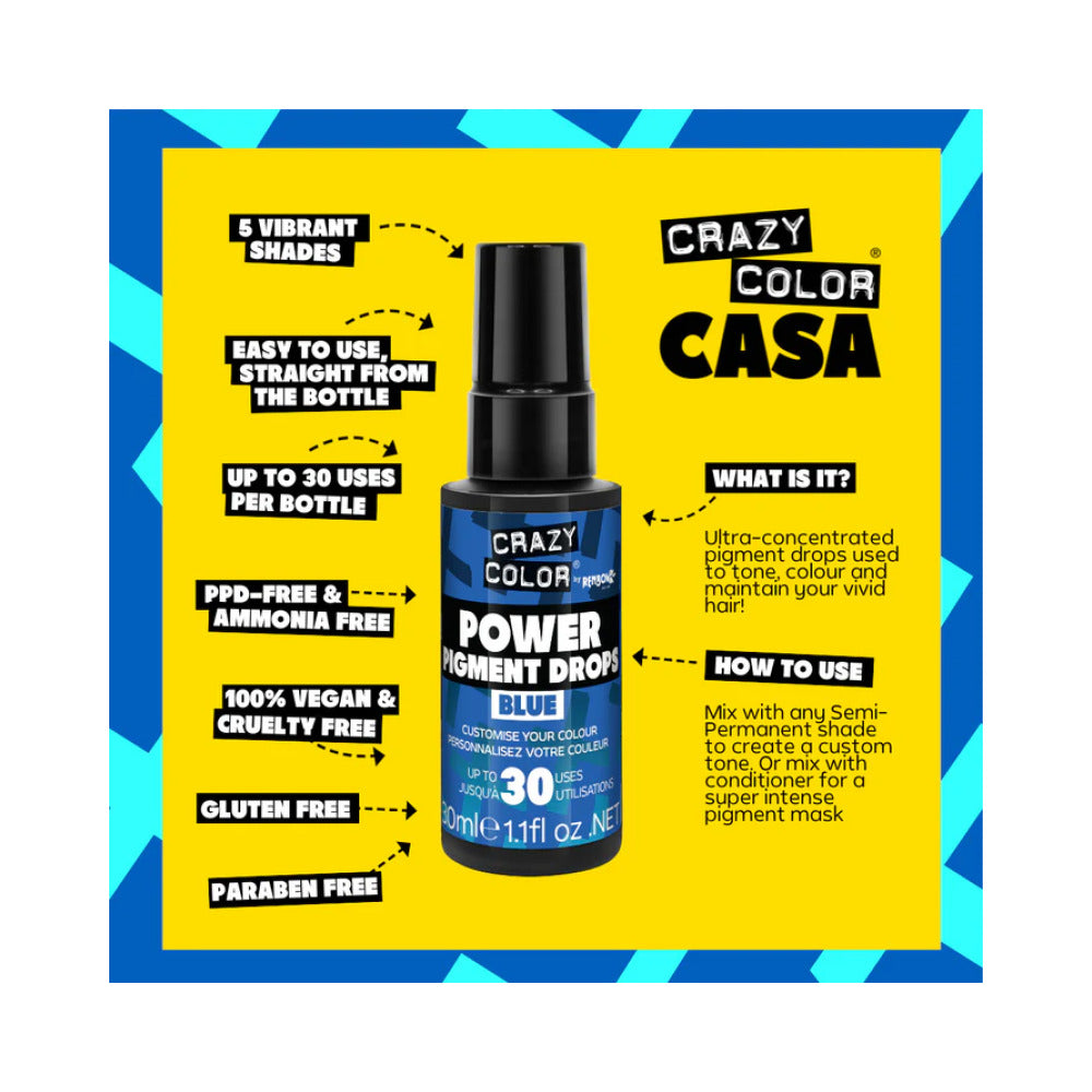 Crazy Color - Pure Pigment Drops - Blue