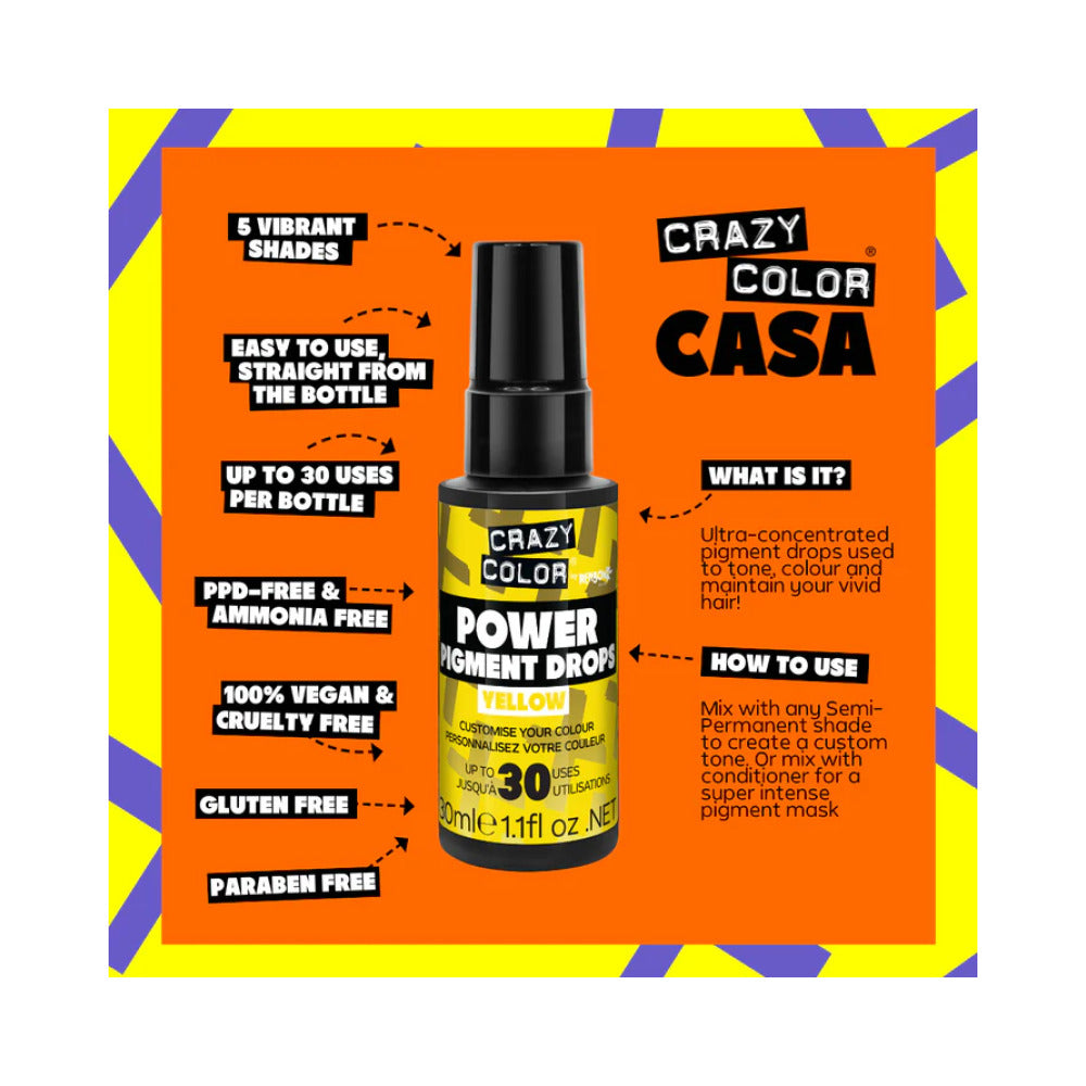 Crazy Color - Pure Pigment Drops - Yellow
