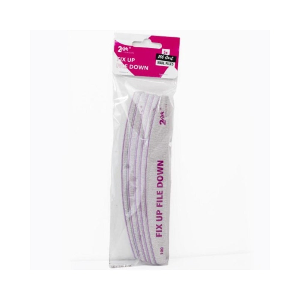 2am London -- Nail File - Fix Up File Down (100/100 Grit) 5pk