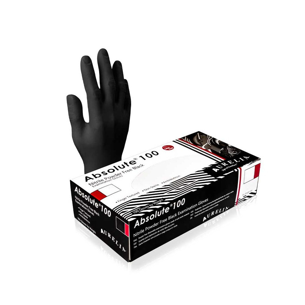 Nitrile Gloves - Absolute - Powder Free - Black - Large