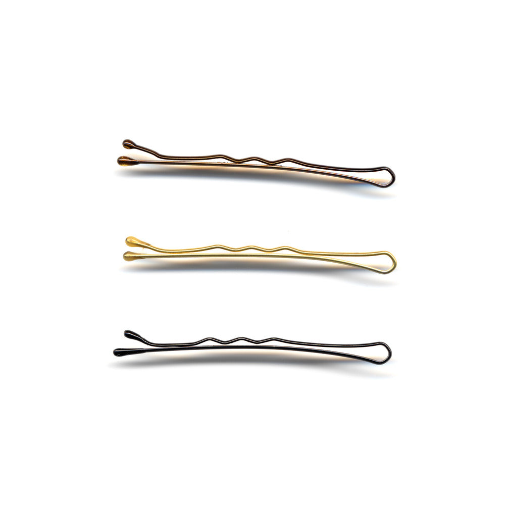 Hair Tools Waved Kirby Grips 2" Black 250pk