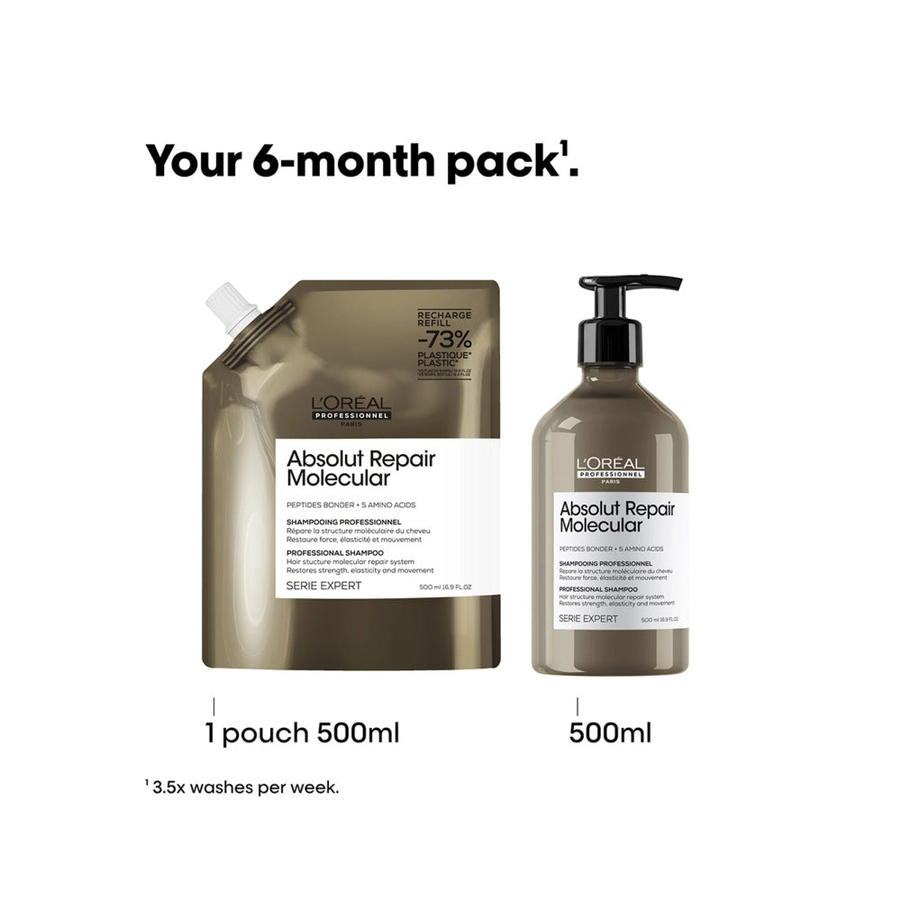 Serie Expert - Absolut Repair Molecular - Shampoo - 500ml REFILL