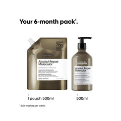 Serie Expert - Absolut Repair Molecular - Shampoo - 500ml REFILL