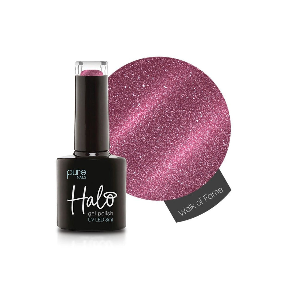 Halo Gel Polish Walk Of Fame 8ml - Ho Ho Hollywood Collection Sparkling Pink Cat Eye Gel Polish