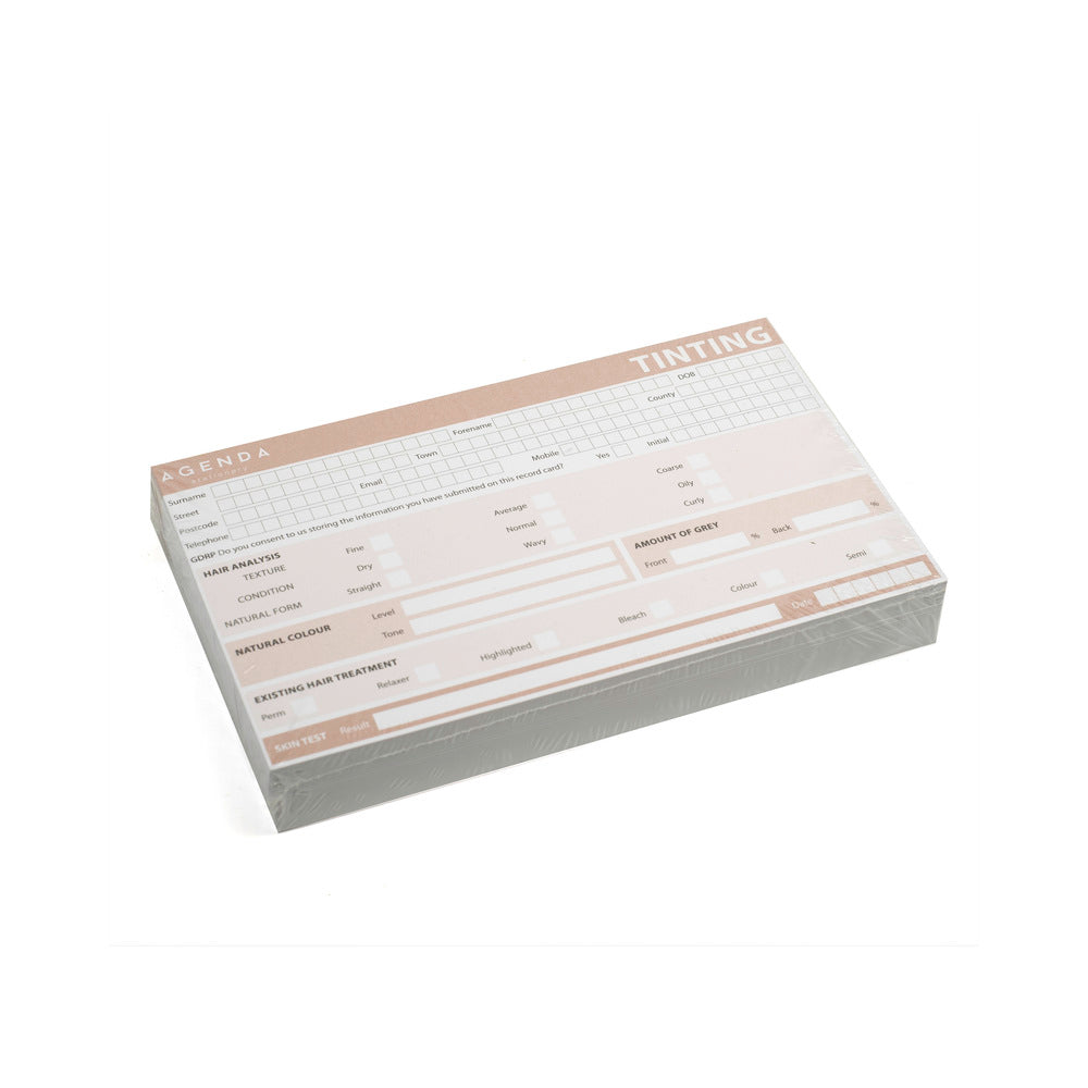 AGENDA - RECORD CARDS - Tinting
