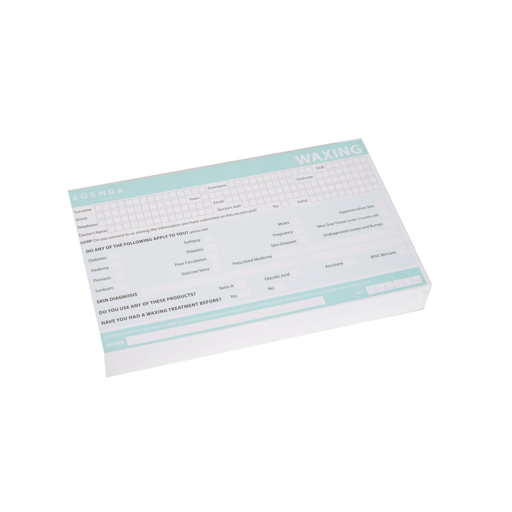 AGENDA - RECORD CARDS - Waxing
