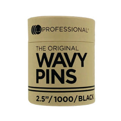 LJ PROFESSIONAL - PINS - 2.5" Wavy Pins - Black (1000pcs)