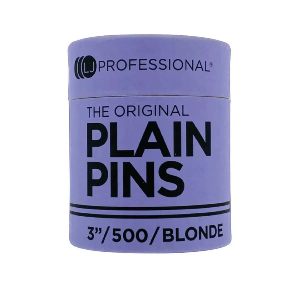LJ PROFESSIONAL - PINS - 3" Plain Pins - Blonde (500pcs)
