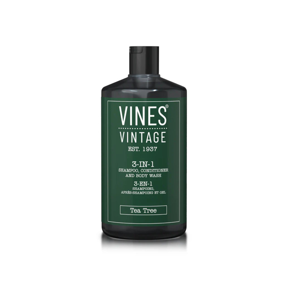 VINES VINTAGE - BARBER RANGE - 3-in-1 Shampoo, Conditioner & Body Wash