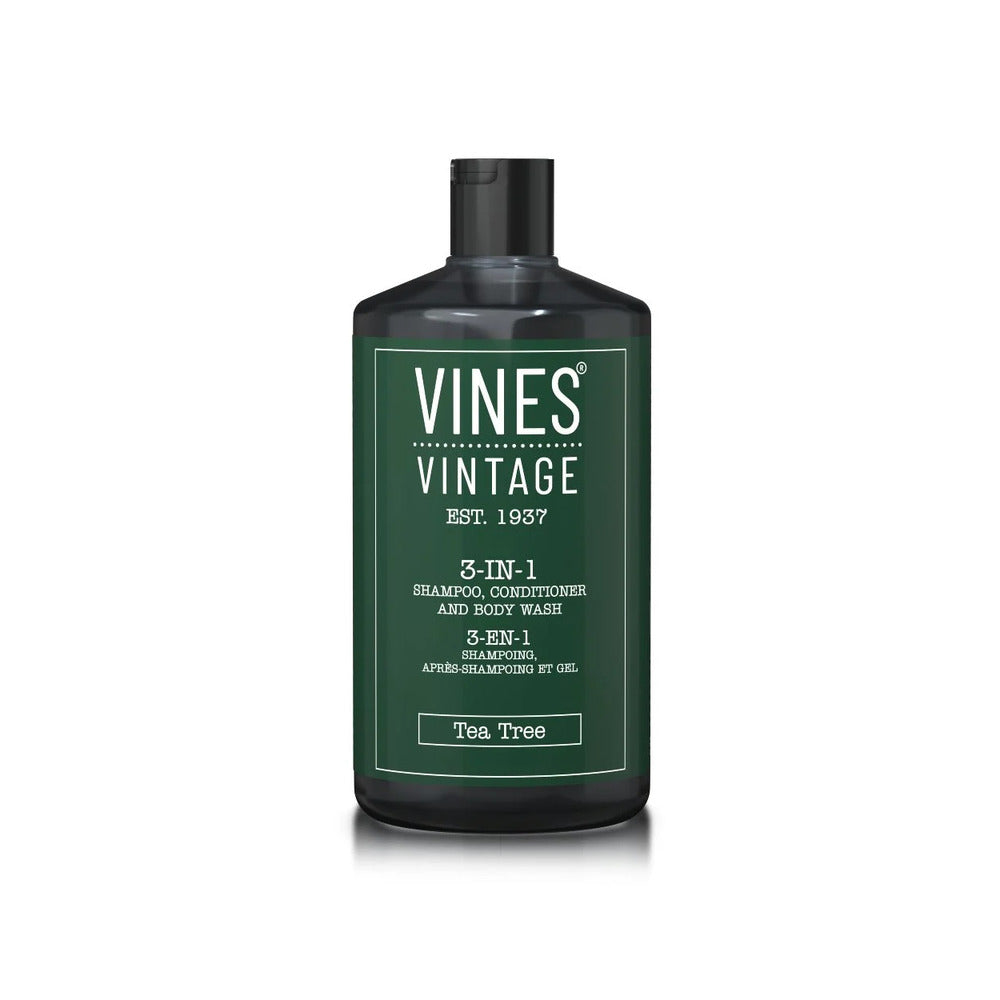 VINES VINTAGE - BARBER RANGE - 3-in-1 Shampoo, Conditioner & Body Wash