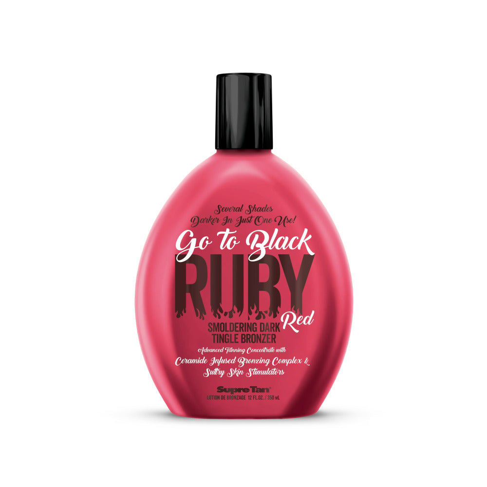 Supre Tan - Go To Black - Bottle - Ruby Red