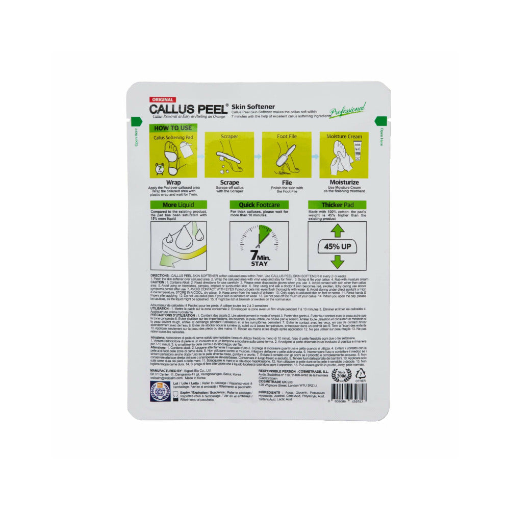 CALLUS PEEL PRO - Skin Softener Sachets (2 Patches) - 10pk