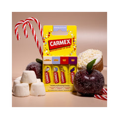CARMEX - Winter Edition Stick 4 Pack - (Toasted Marshmallow, Vanilla Frosting, Candy Cane, Sugar Plum 4.25g)