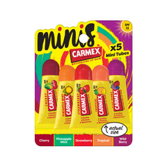 CARMEX -  Lip Balm Tube 5pk (5g) - Cherry, Pineapple Mint, Strawberry, Tropical, Wild Berry