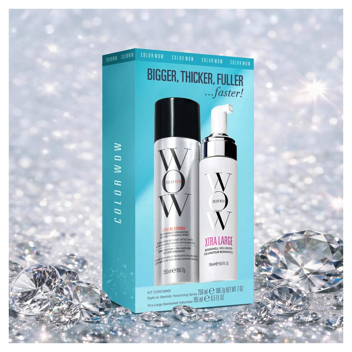 Color Wow Bigger, Thicker, Fuller... Faster! Kit (XL Bombshell + SoS) - Worth £52