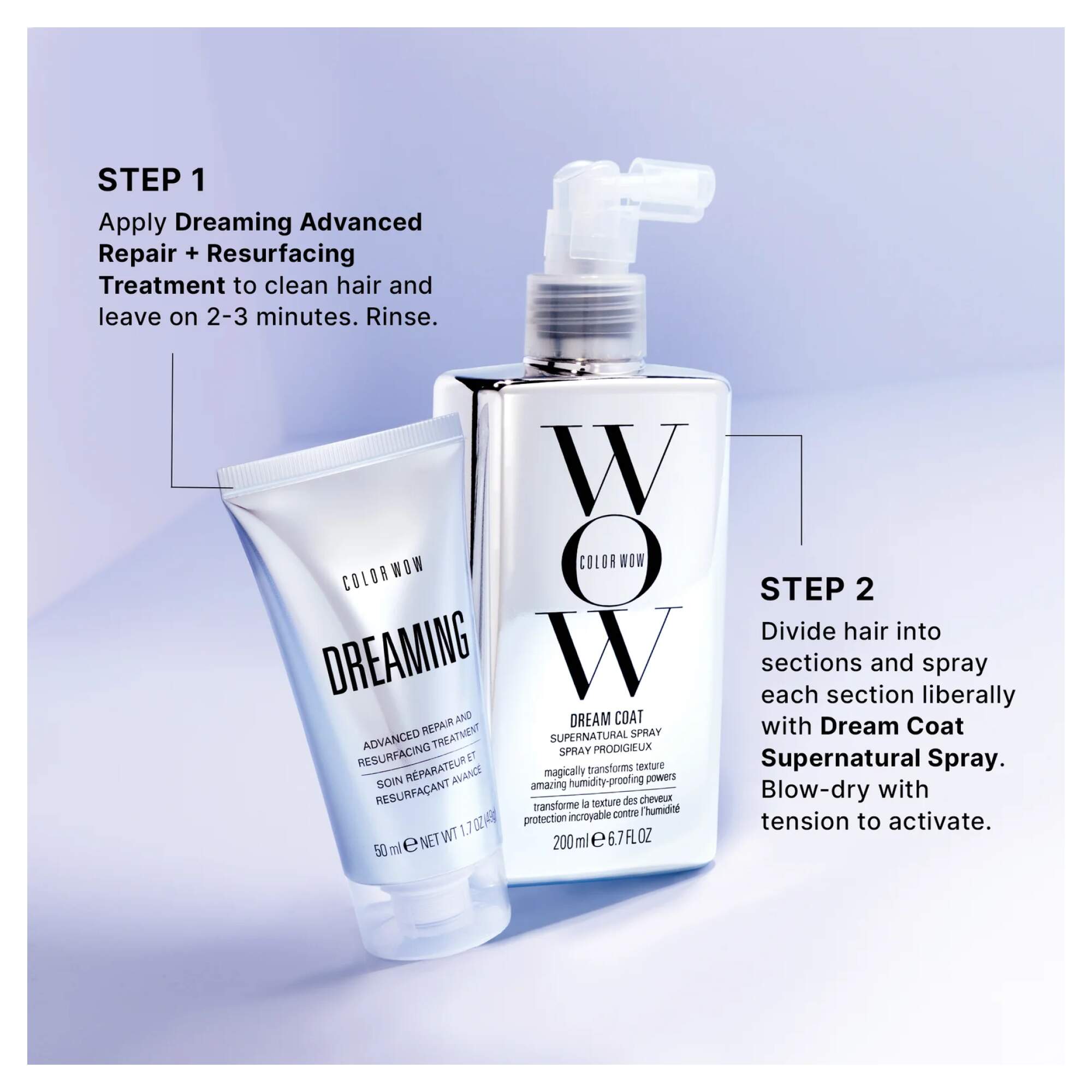 Color Wow The Dream Team Kit (Dream Coat FS + Dreaming Treatment 50m) - Worth £41.43