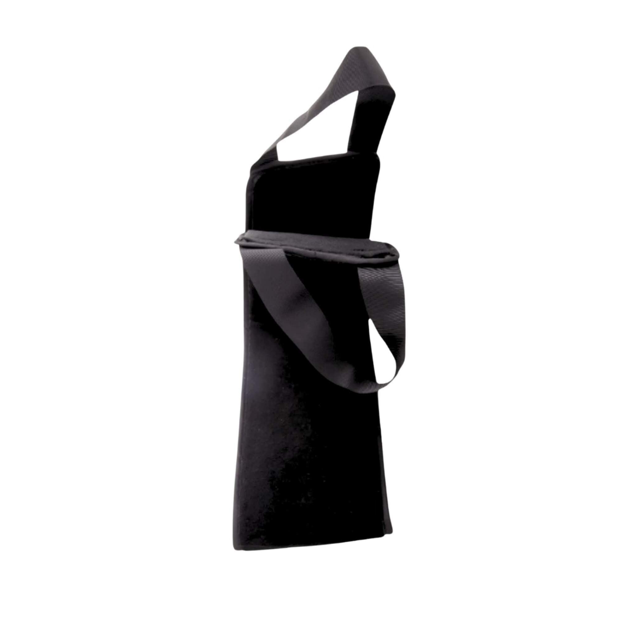 Black back tan applicator with white background.