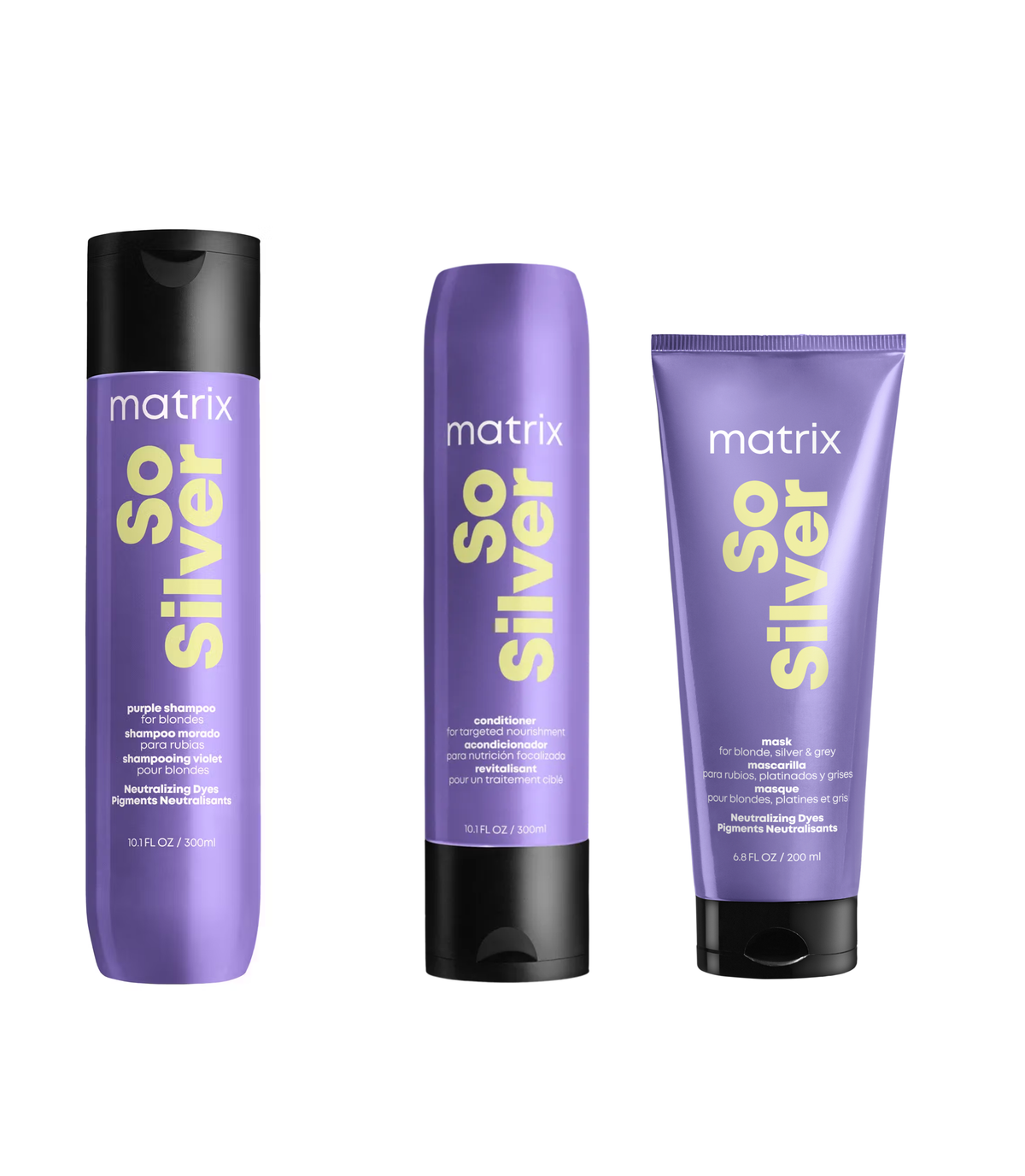 Total Results - So Silver - Shampoo 300ml & Conditioner 300ml & Mask 200ml