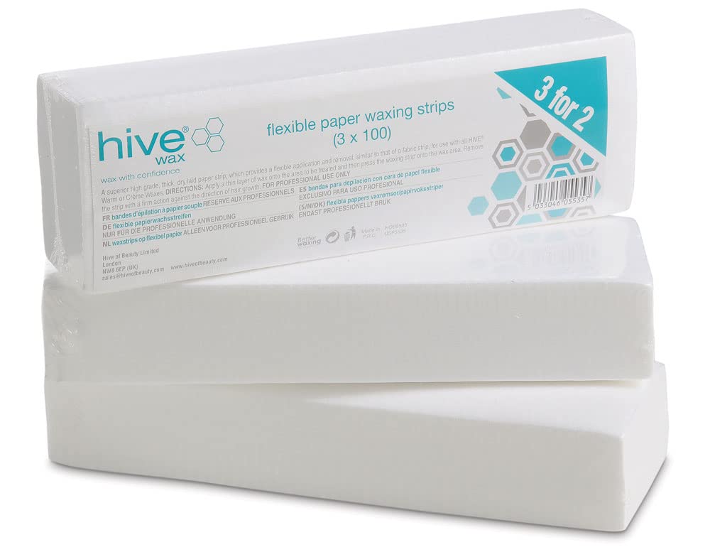HIVE- Flexible Paper Waxing Strips 3x100pk