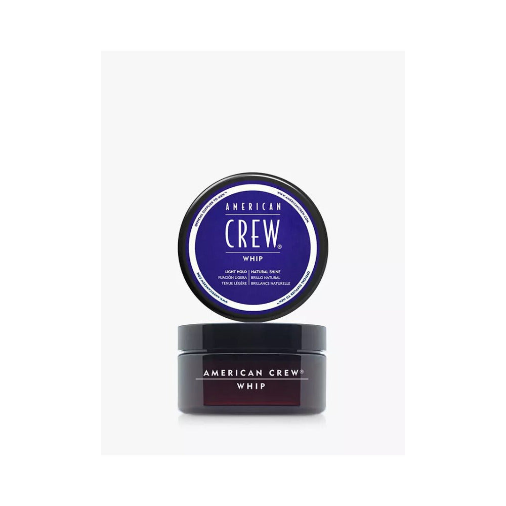 American Crew whip pot on a white background. 