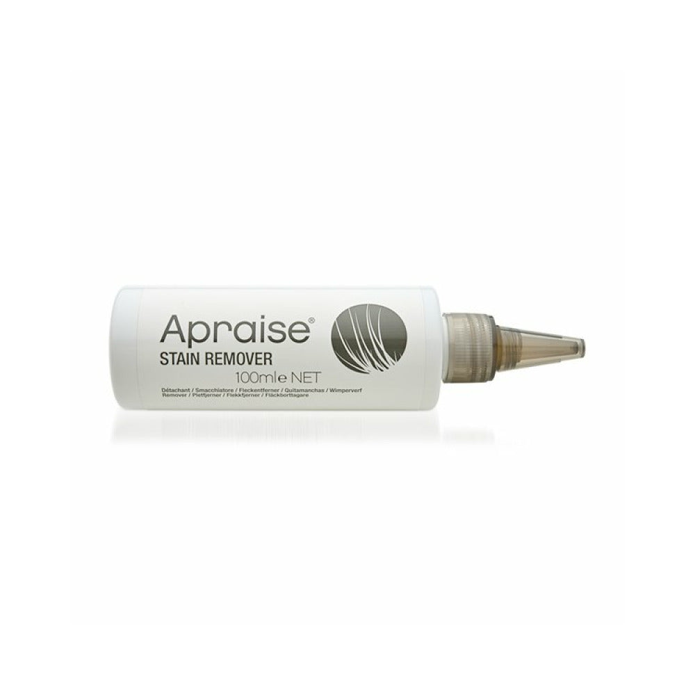 Apraise stain remover on its side on a white background. 