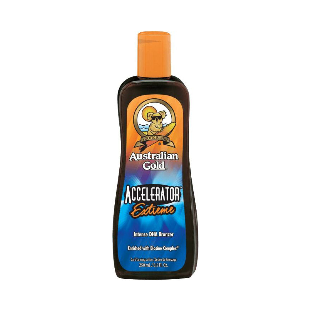 A 250ml bottle of Accelerator Extreme on a white background. 