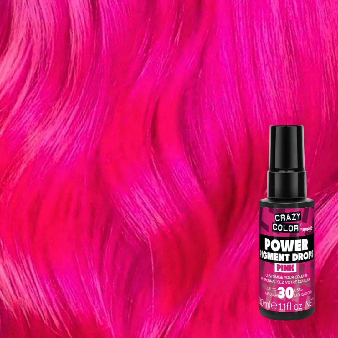 Crazy Color Power Pigment Drops Pink 30ml