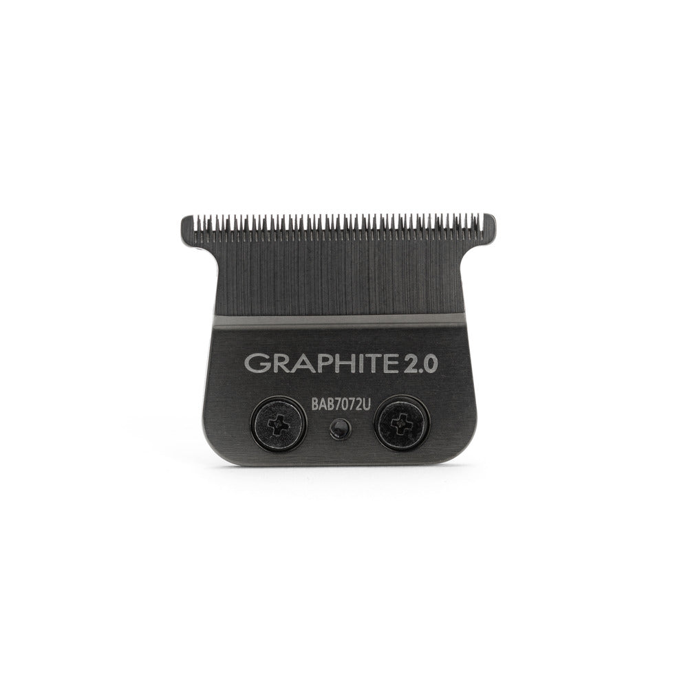 A close-up image of a BaByliss PRO graphite T-blade replacement trimmer blade.