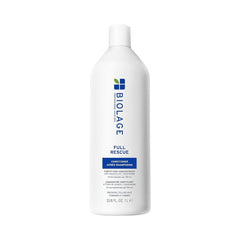 A 1000ml bottle of Full Rescue Conditioner on a white background. 