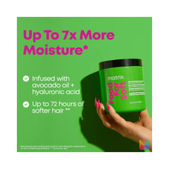 Food for soft mask which is infused with avocado oil and hydaluronic acid
