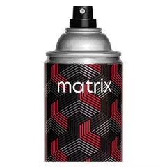 A can of Matrix spray with a black and red geometric pattern label, a silver metal top, and a black spray nozzle, shown against a plain white background.