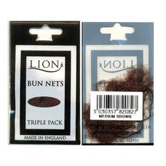 Lion Bun Ballet / Dance Nets 12 Packs of 3 Brown (36 total)