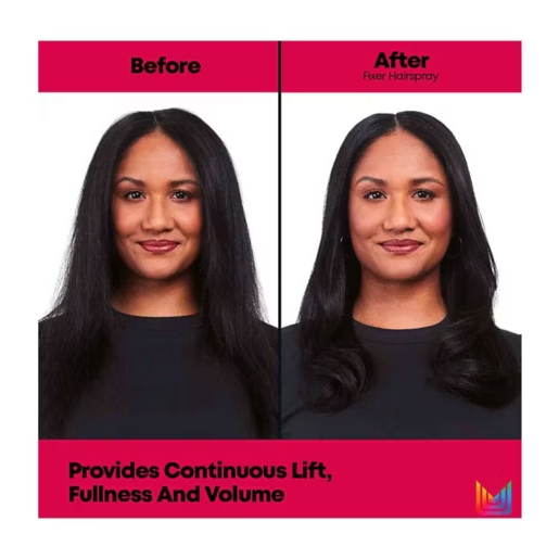 Matrix Styling Fixer Hairspray for Flexible before and after