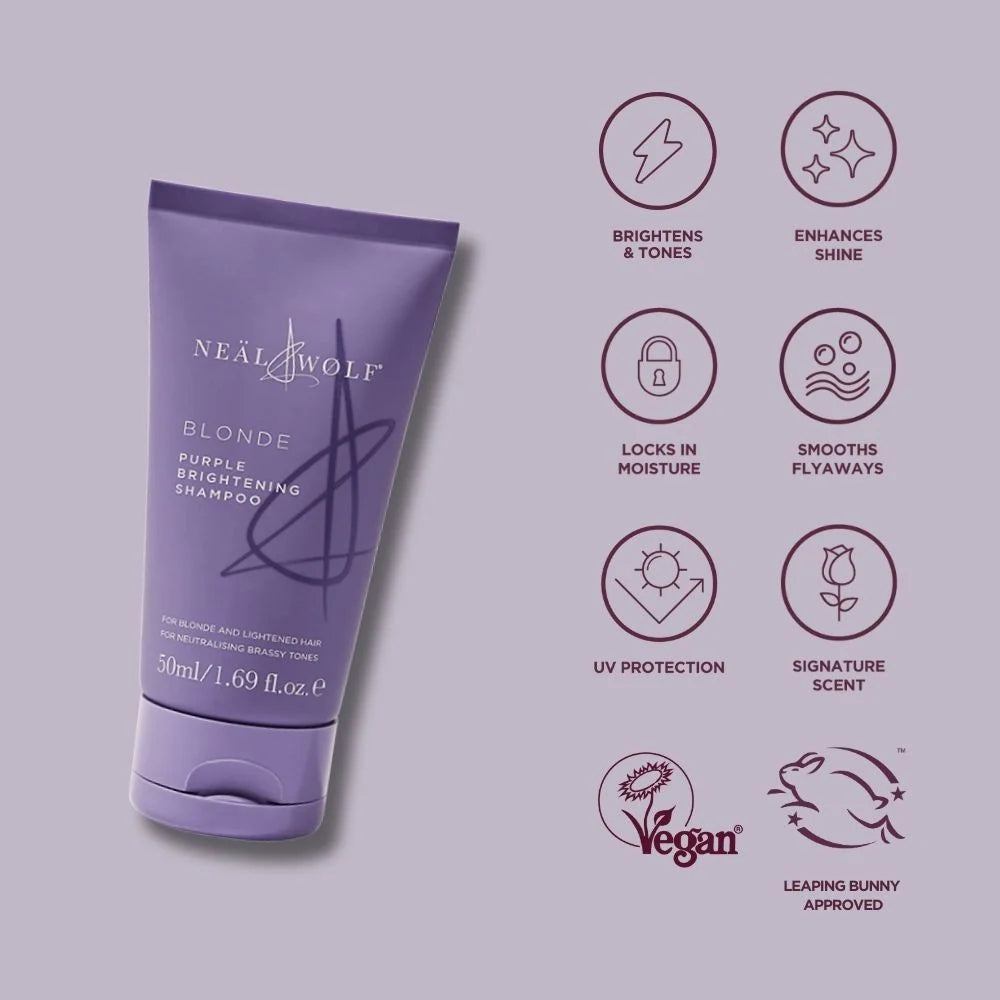 Neal & Wolf BLONDE Purple Brightening Shampoo - 50ml