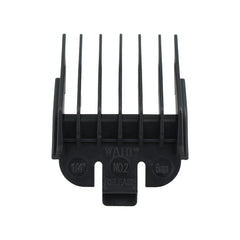 A black plastic attachment comb number 2, suitable for most popular electrical clippers, with Wahl branding on it.