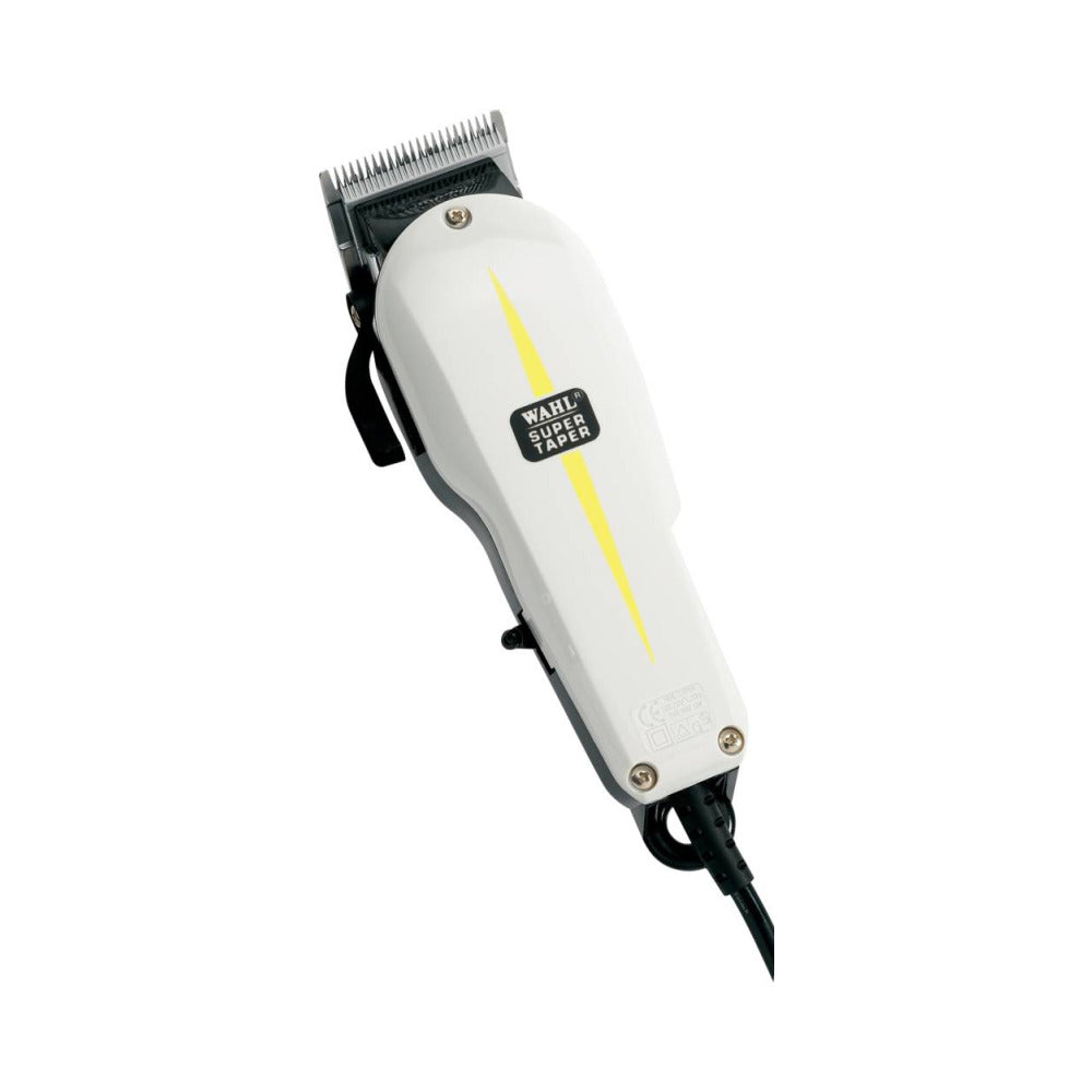 Wahl Super Taper Professional Corded Clipper on a white background. 
