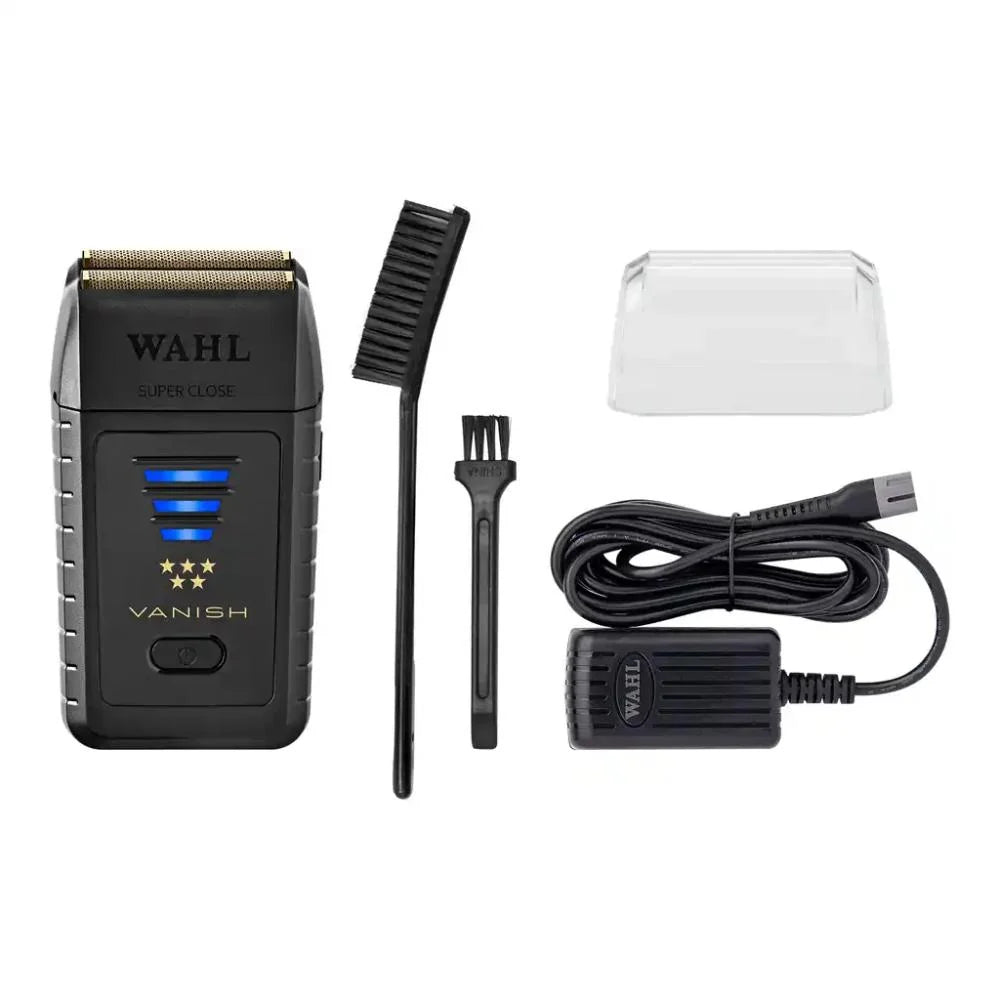 Wahl electric shaver set with accessories on a white background