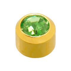 Caflon G/P Bezel Birthstone Studs August MINI