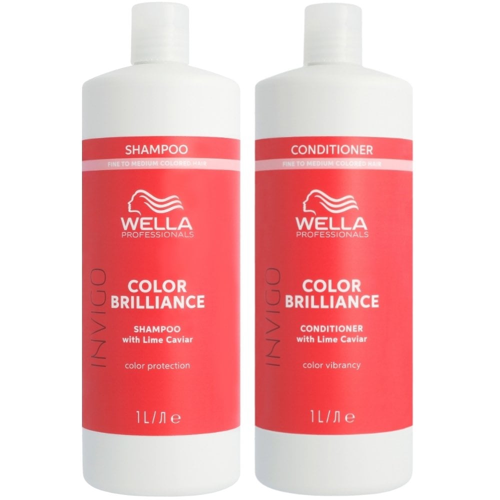 Wella - Color Brilliance - FINE Shampoo 1000ml & FINE Conditioner 1000ml