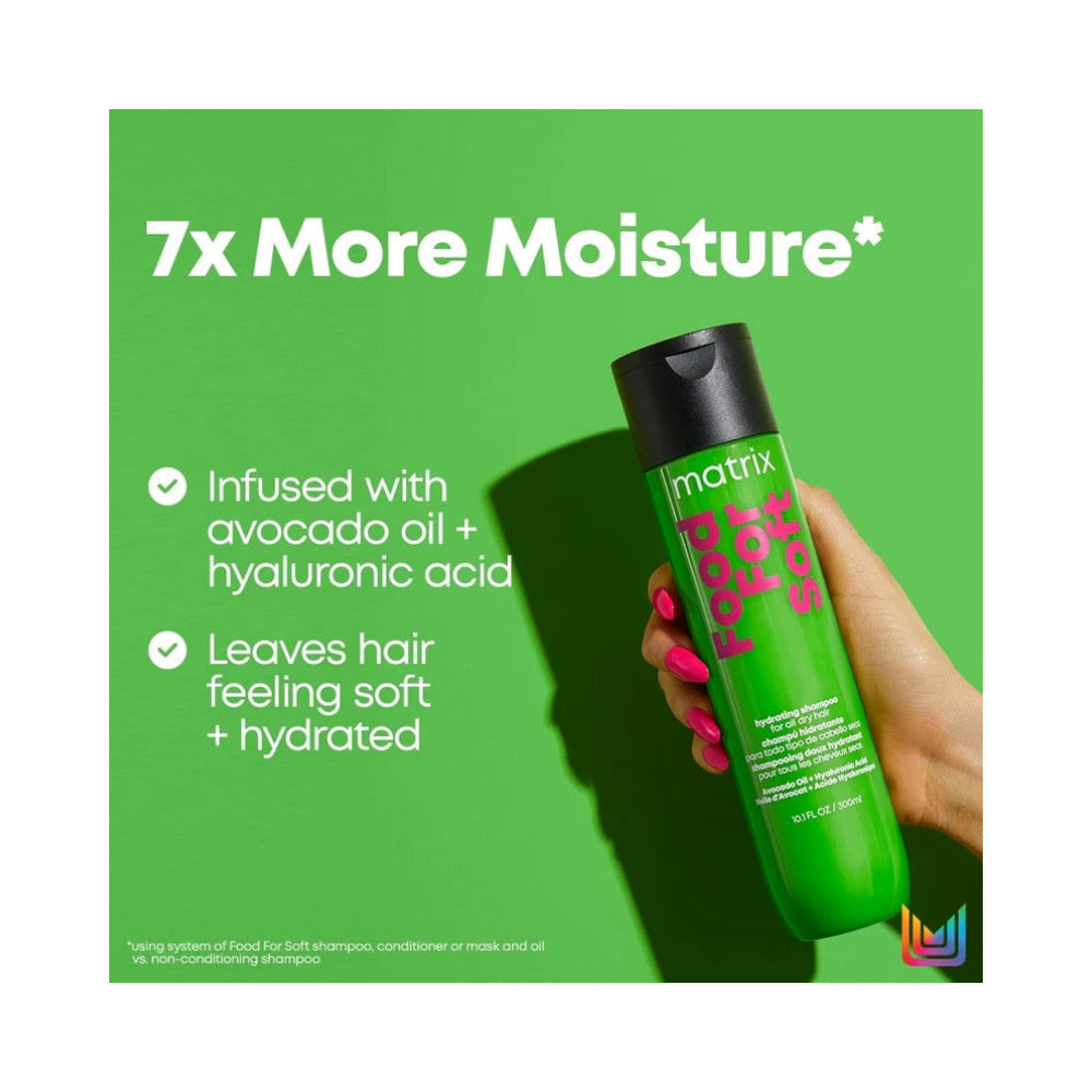 Hair shampoo cream texture with 7x more hydration and 72 hours of softness for dry hair