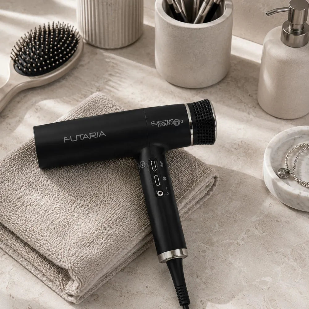 Head Jog Electric Futaria Hair Dryer Black