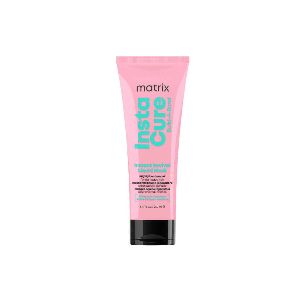 Pink Matrix Insta Cure Build‑A‑Bond liquid mask tube on a whitebackground, 250 ml