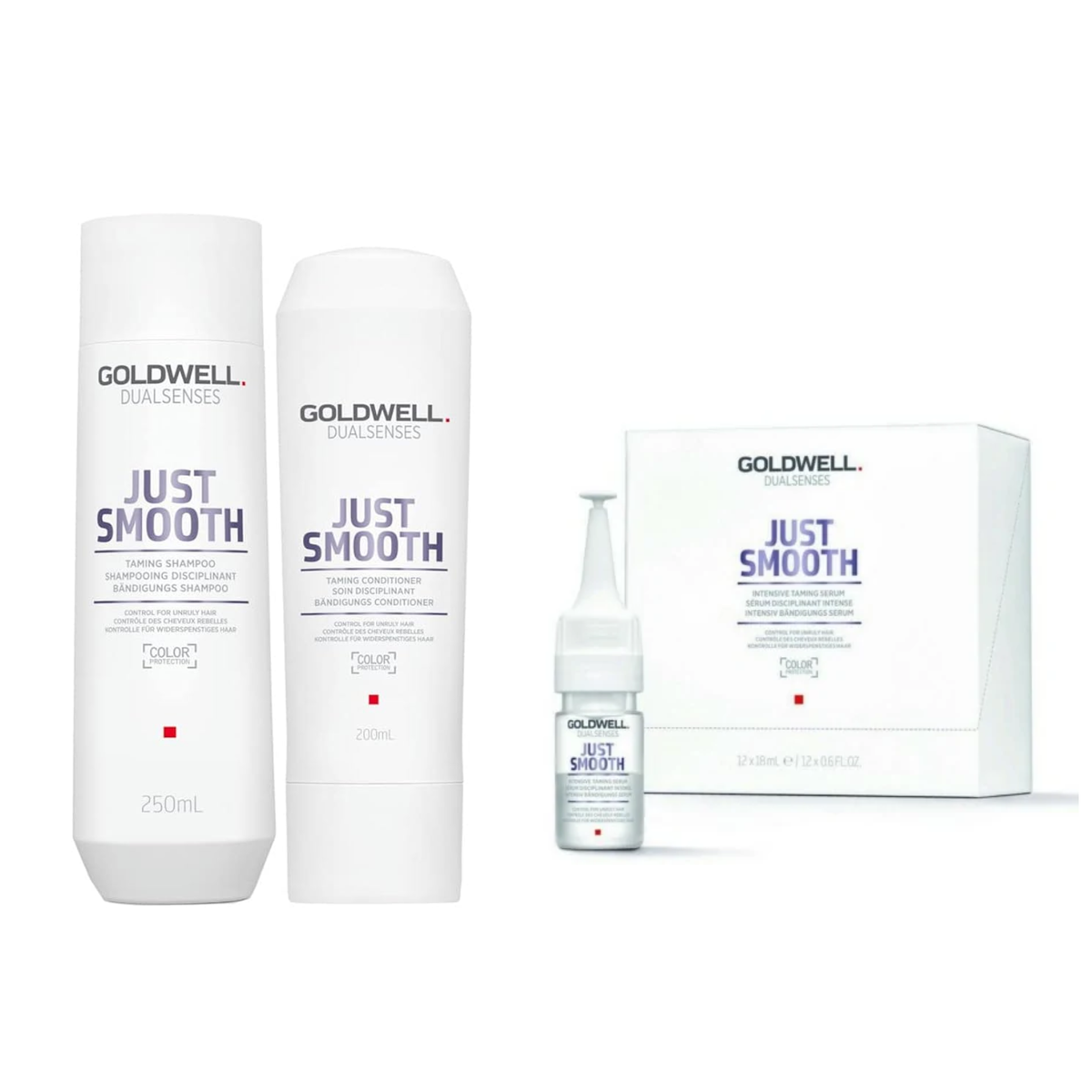 Goldwell - Just Smooth  - Shampoo 250ml & Conditioner 200ml & Intensive Serum